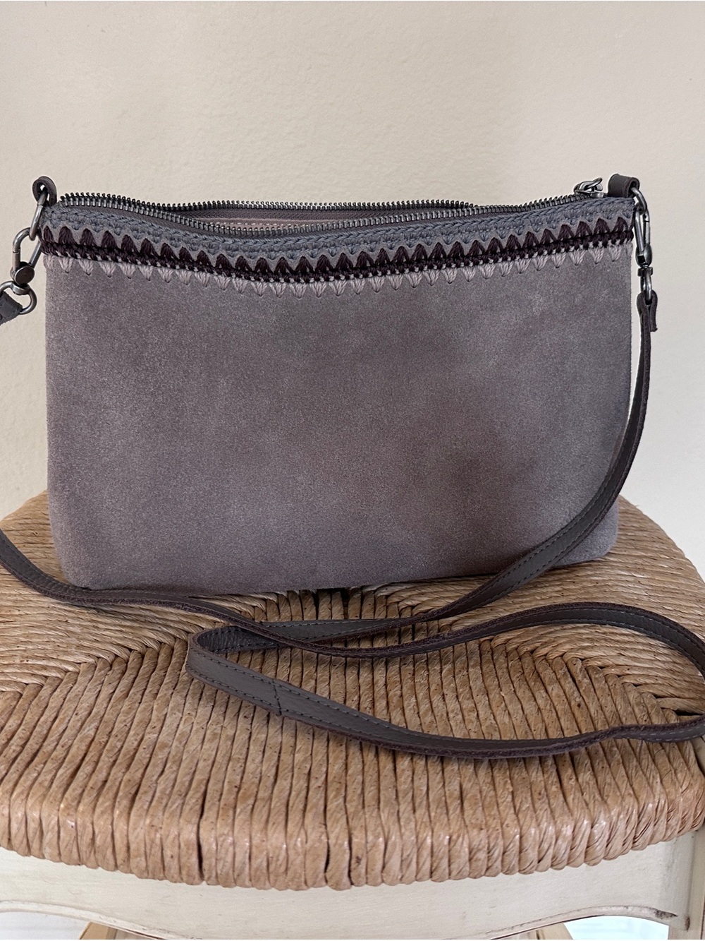 The Sak Suede Crossbody with Braided Trim